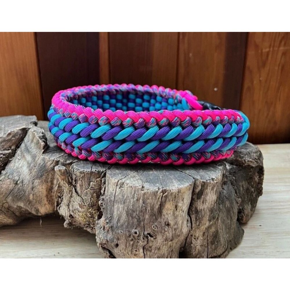 Fits 15 in. Neck Size, Quick Release Paracord Dog Collar